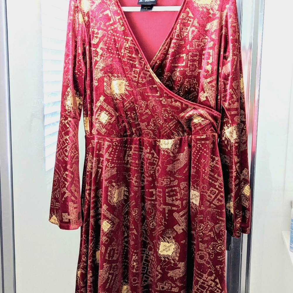 Marauders Map Velvet Dress